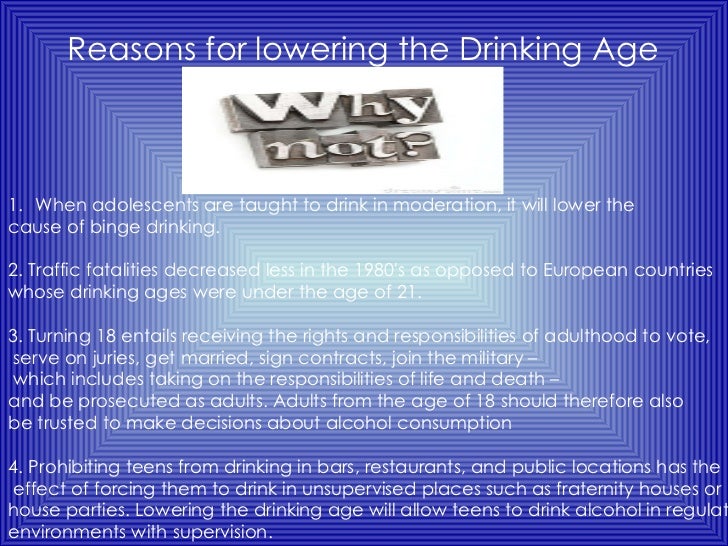 legal drinking age should be lowered to 18 essay